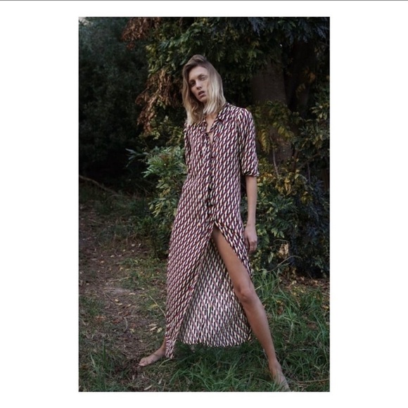 Zara PRINT DRESS Blue 0/4786/258/400/02​ - Picture 5 of 12